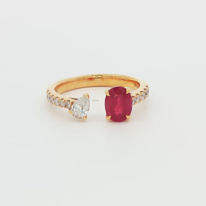 Ruby and Diamond Fashion Ring