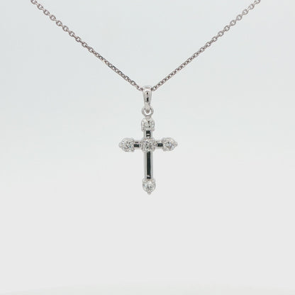 Lab-Grown Diamond Cross Pendant Necklace