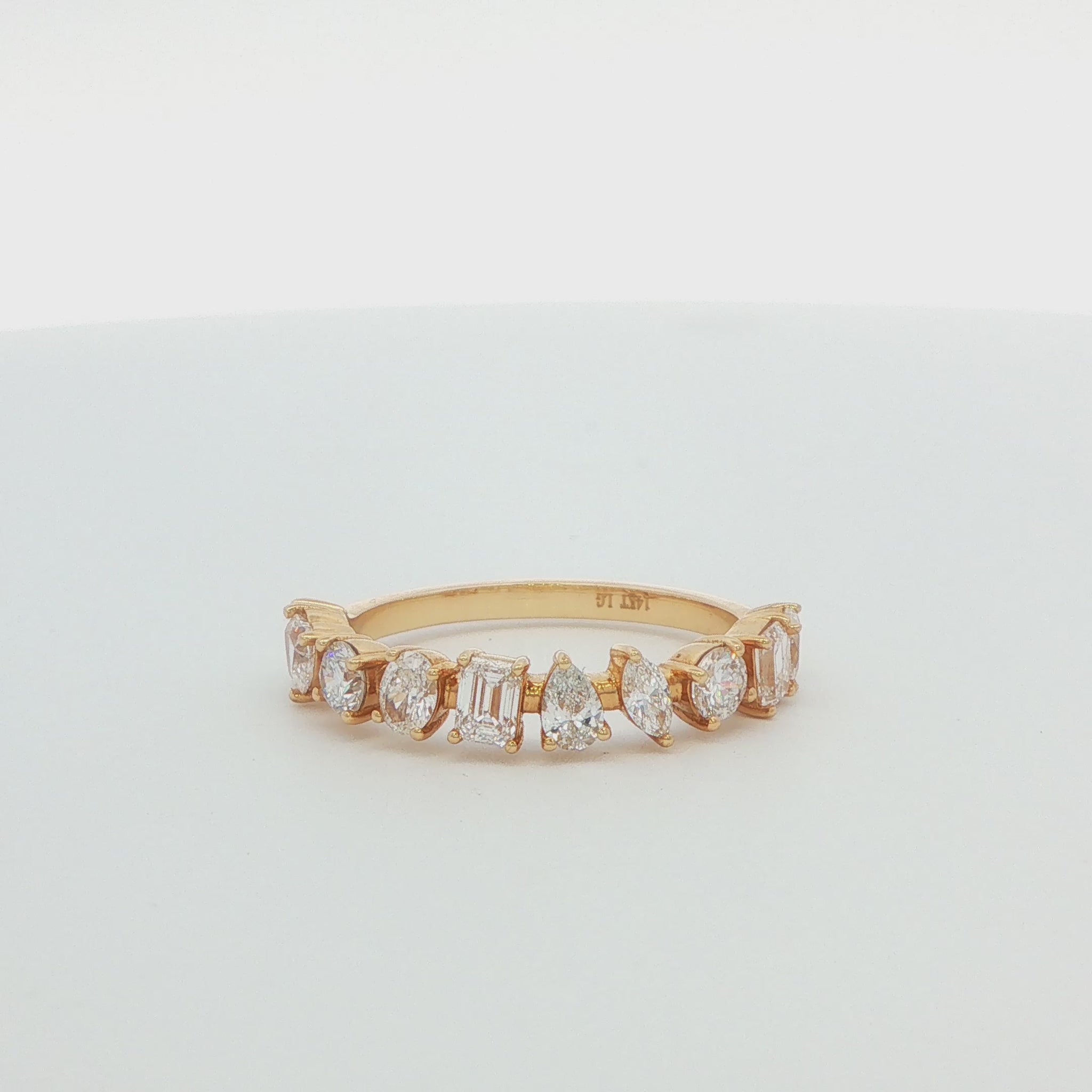 Multi-Shaped Lab-Grown Diamond Wedding Band
