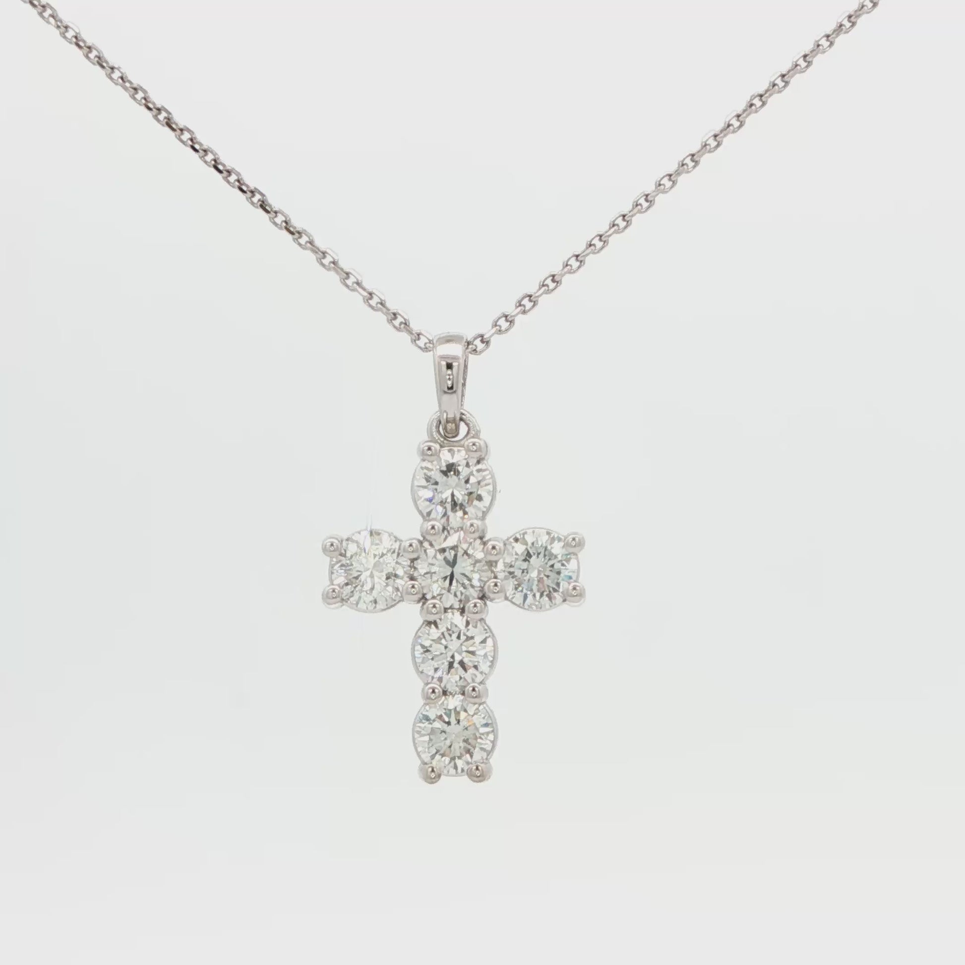 Lab-Grown Diamond Cross Pendant
