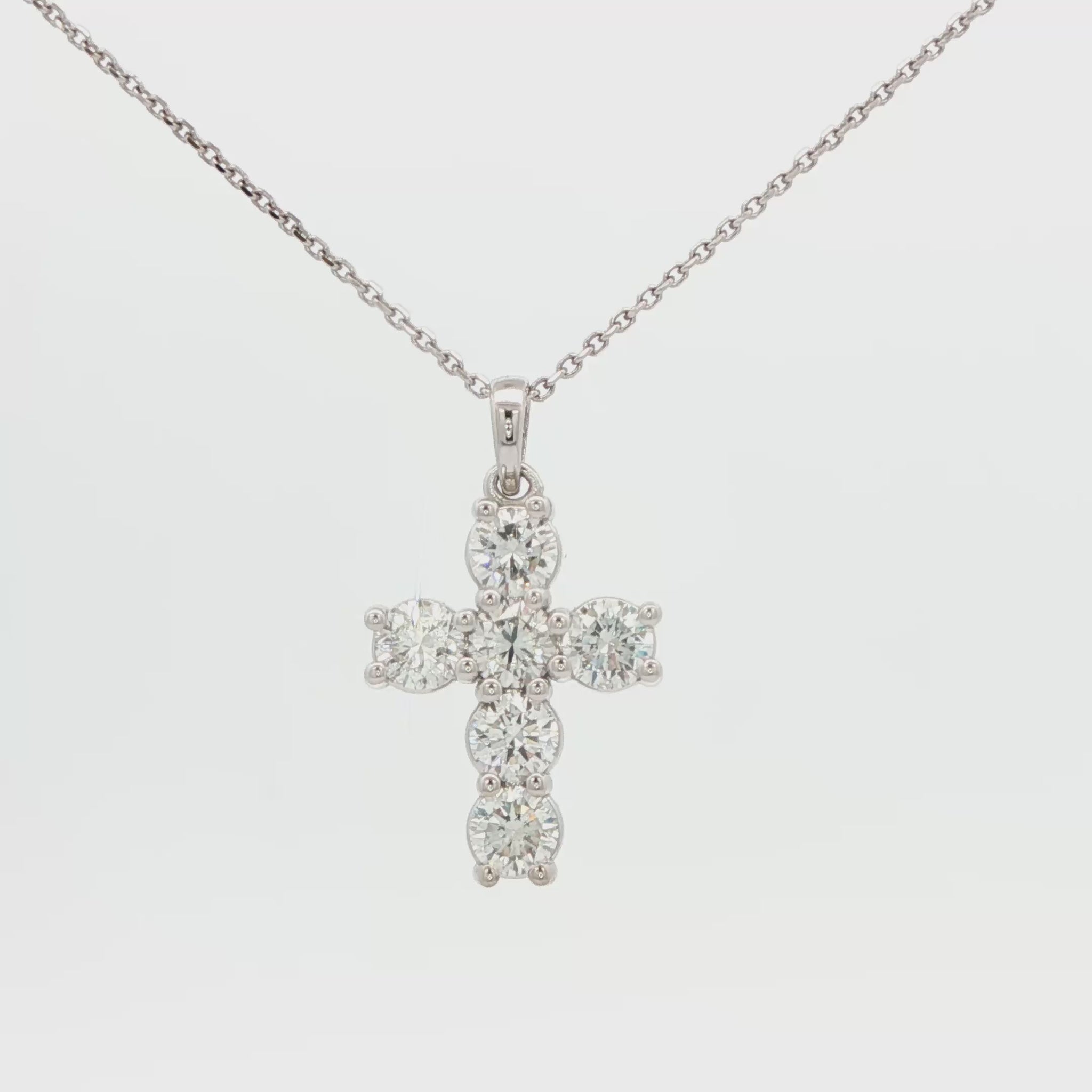 Lab-Grown Diamond Cross Pendant