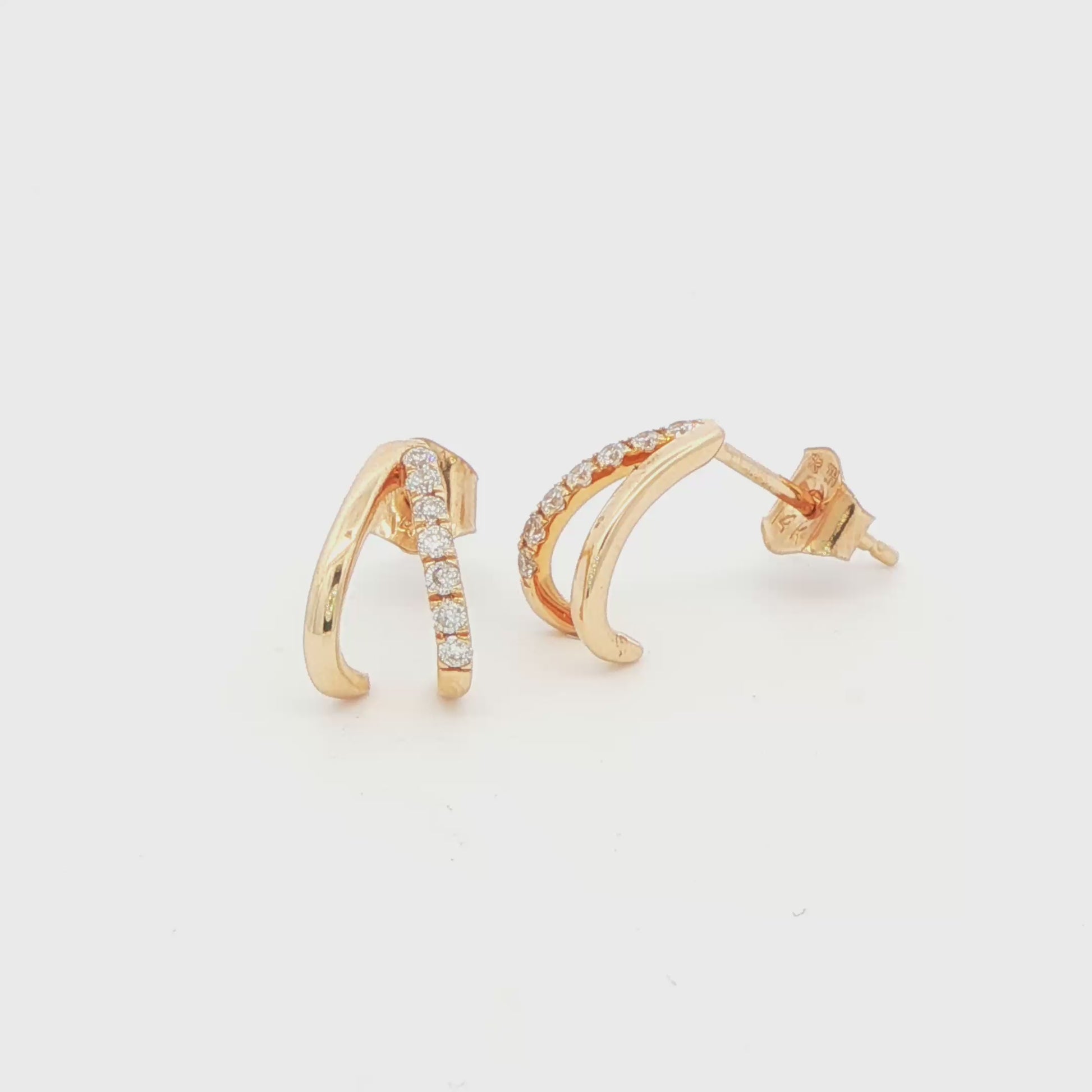 14YG .12 CTW DIA SPLIT HOOP