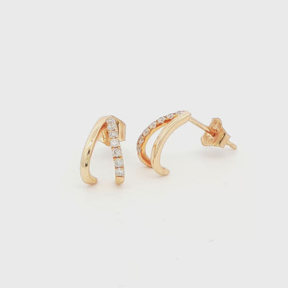 14YG .12 CTW DIA SPLIT HOOP