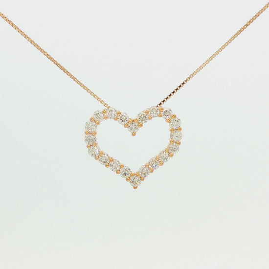 0.50 CTW Diamond Heart Pendant Necklace