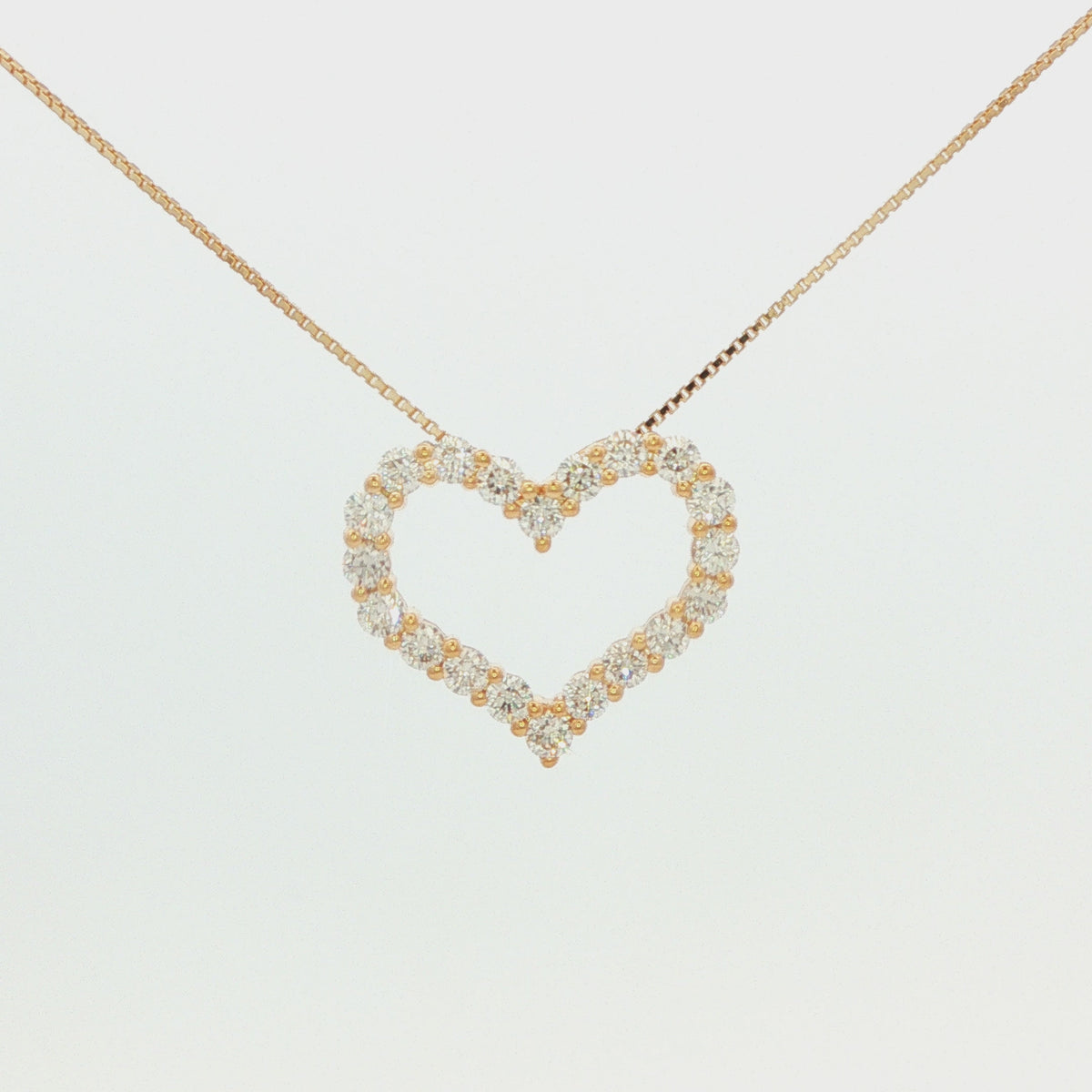 0.50 CTW Diamond Heart Pendant Necklace