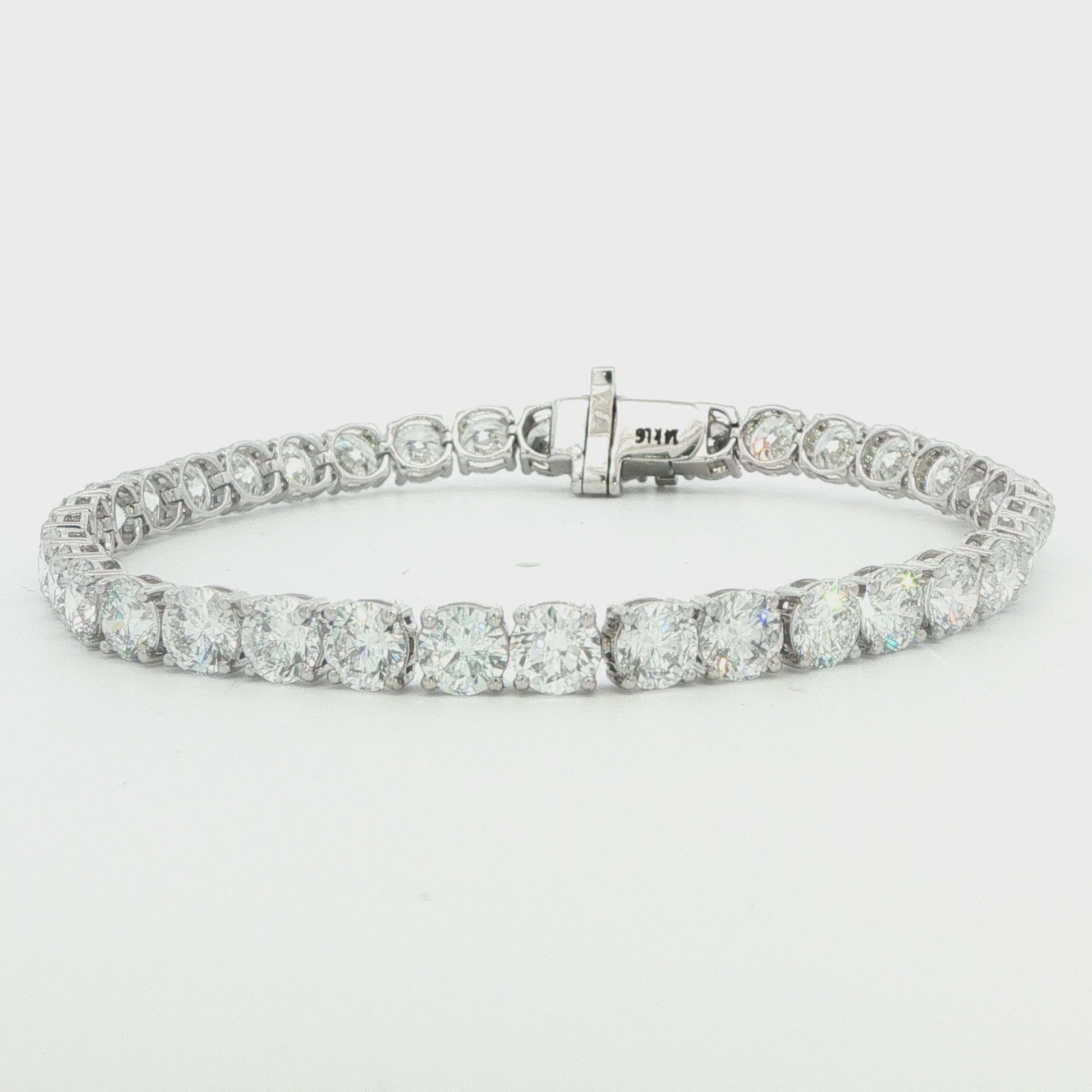 14K White Gold Lab-Grown Diamond Tennis Bracelet 