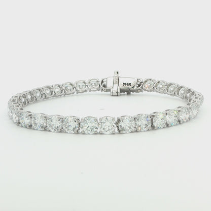 14K White Gold Lab-Grown Diamond Tennis Bracelet 
