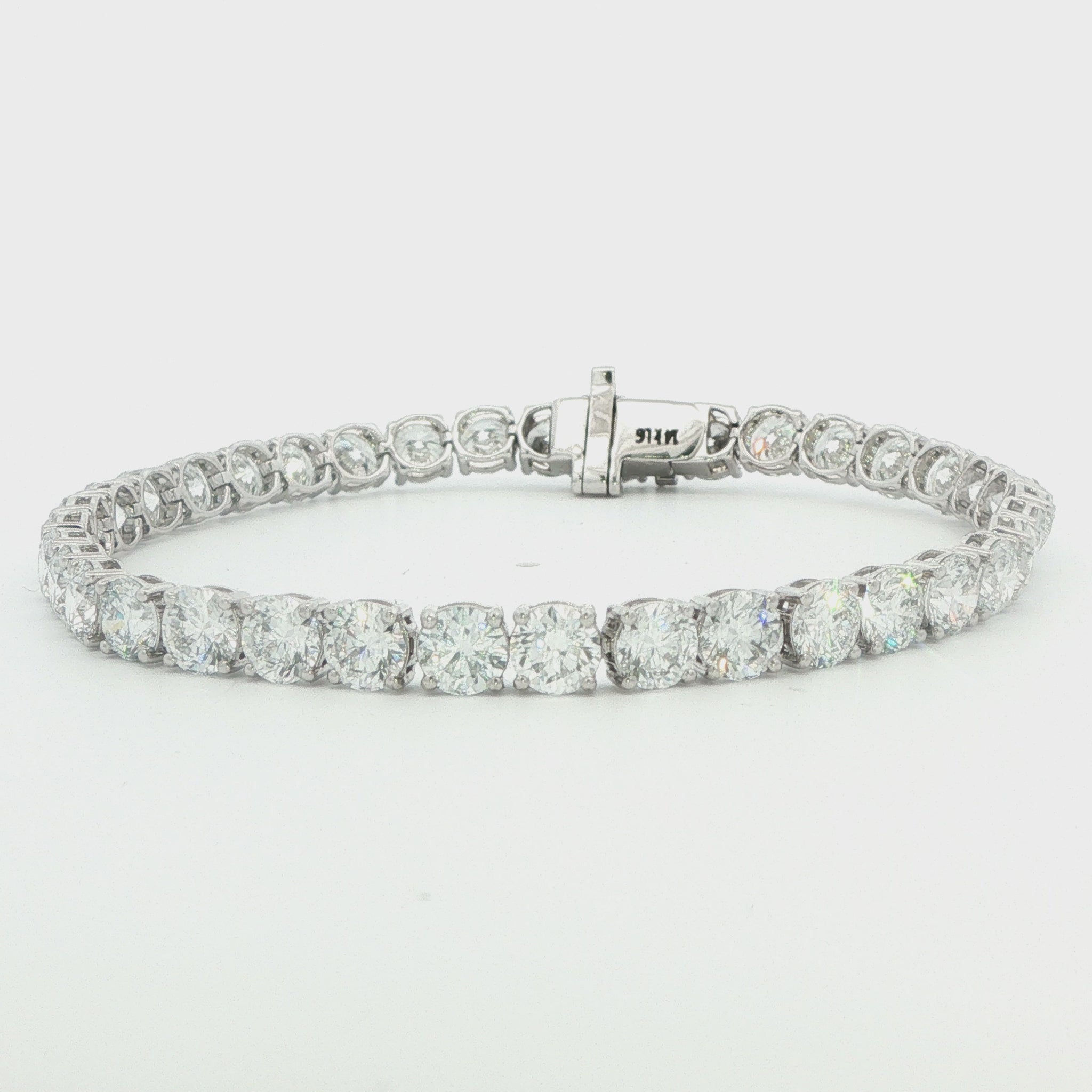 14K White Gold Lab-Grown Diamond Tennis Bracelet 