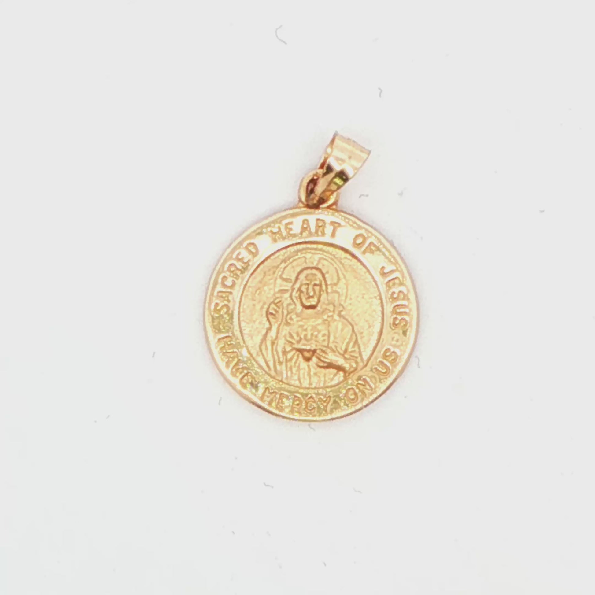 14K YG SACRED HEART OF JESUS PENDANT AT 1.6G