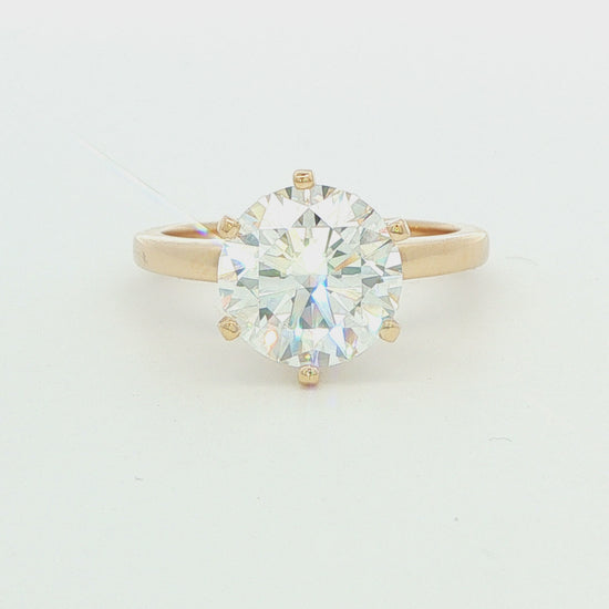 3.07 ct Round Lab-Grown Diamond Solitaire Engagement Ring