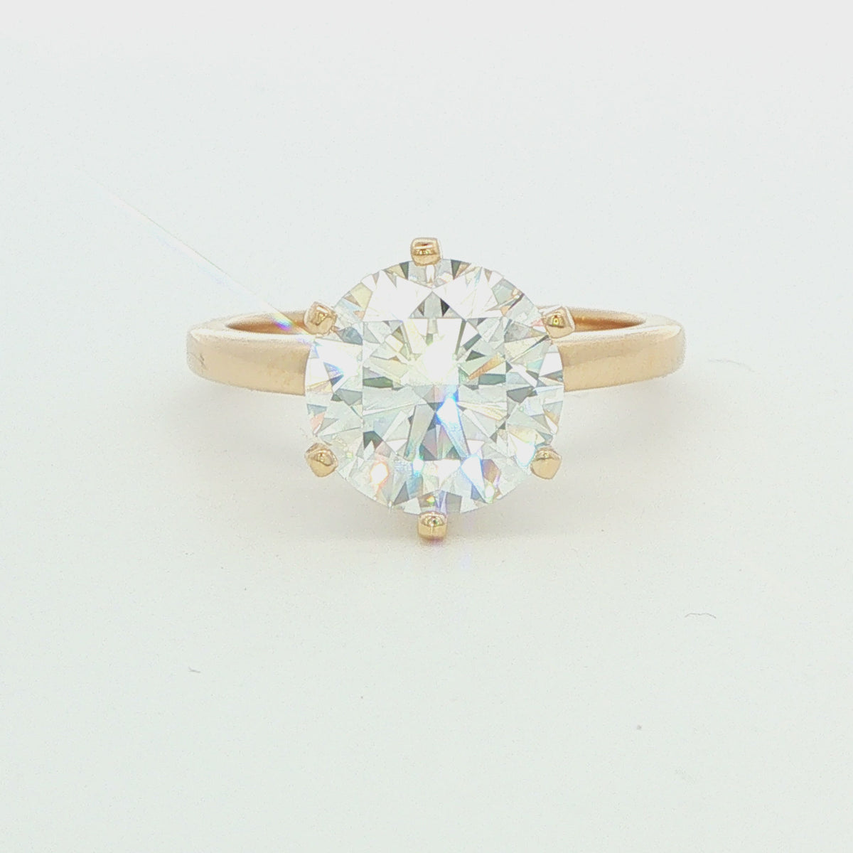3.07 ct Round Lab-Grown Diamond Solitaire Engagement Ring