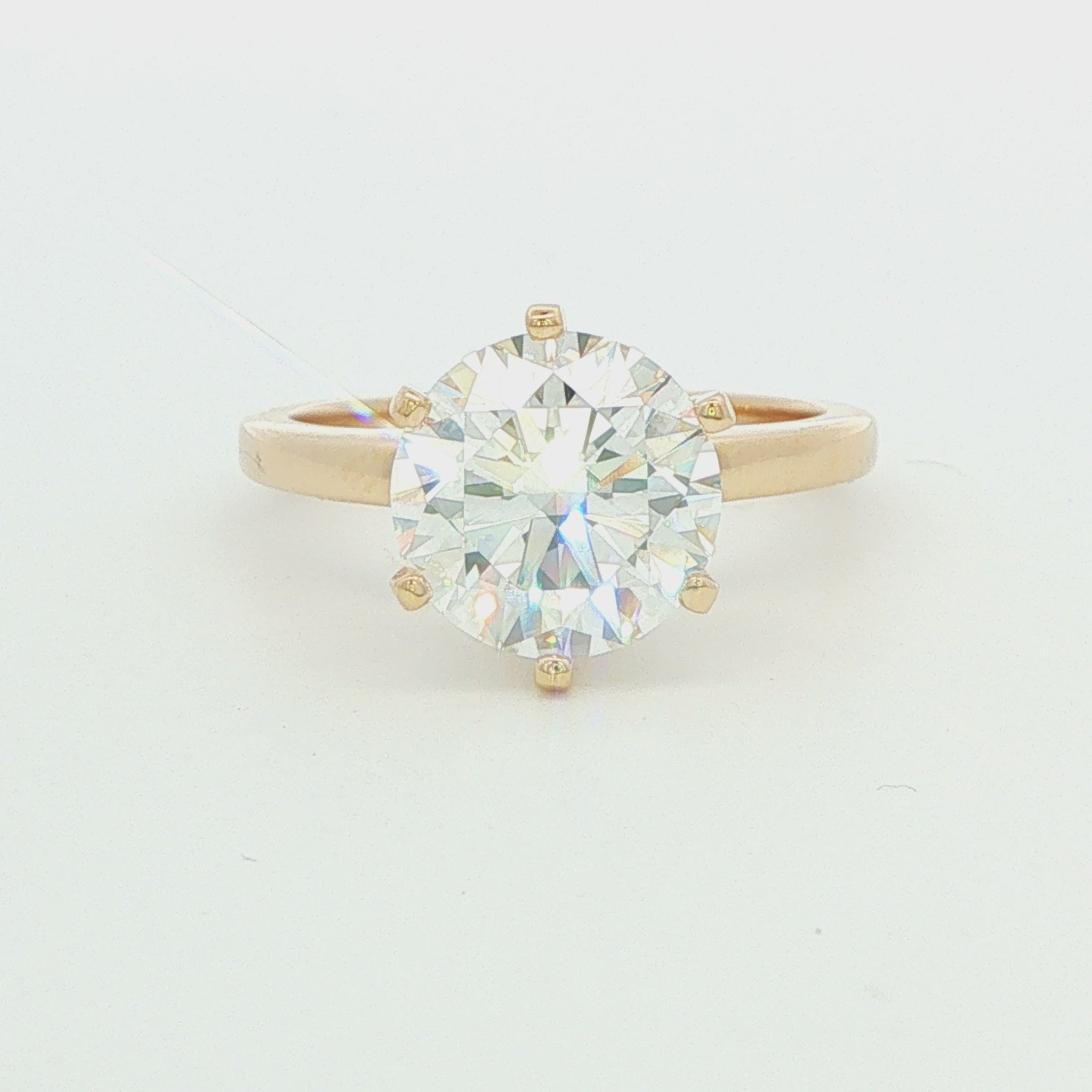3.07 ct Round Lab-Grown Diamond Solitaire Engagement Ring