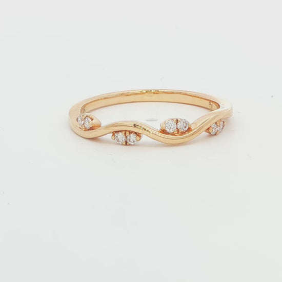 Diamond Wave Wedding Band