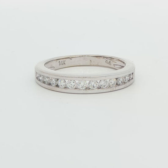 Diamond Channel-Set Wedding Band