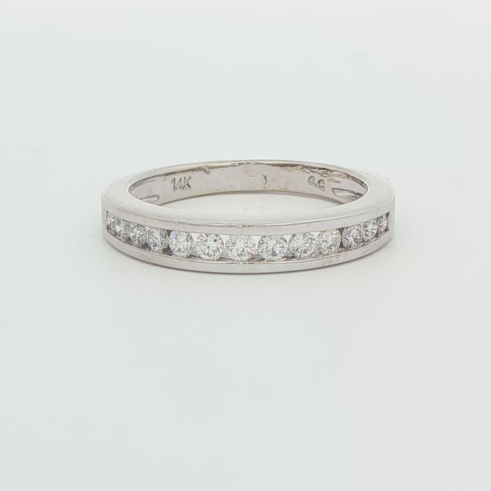 Diamond Channel-Set Wedding Band