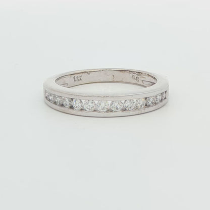 Diamond Channel-Set Wedding Band