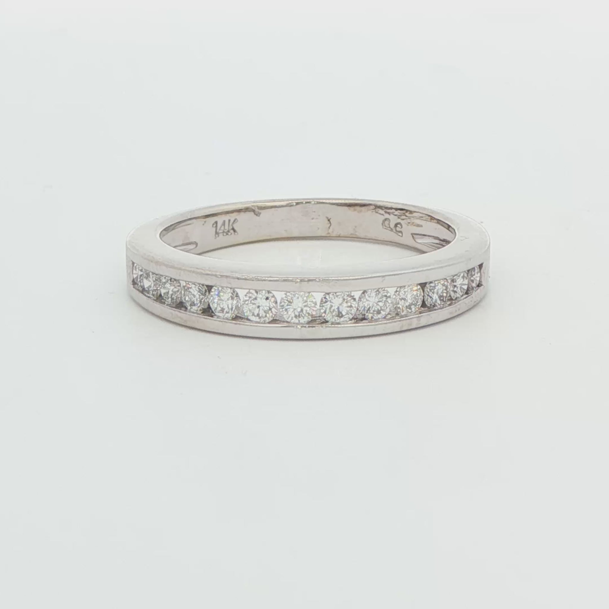 Diamond Channel-Set Wedding Band