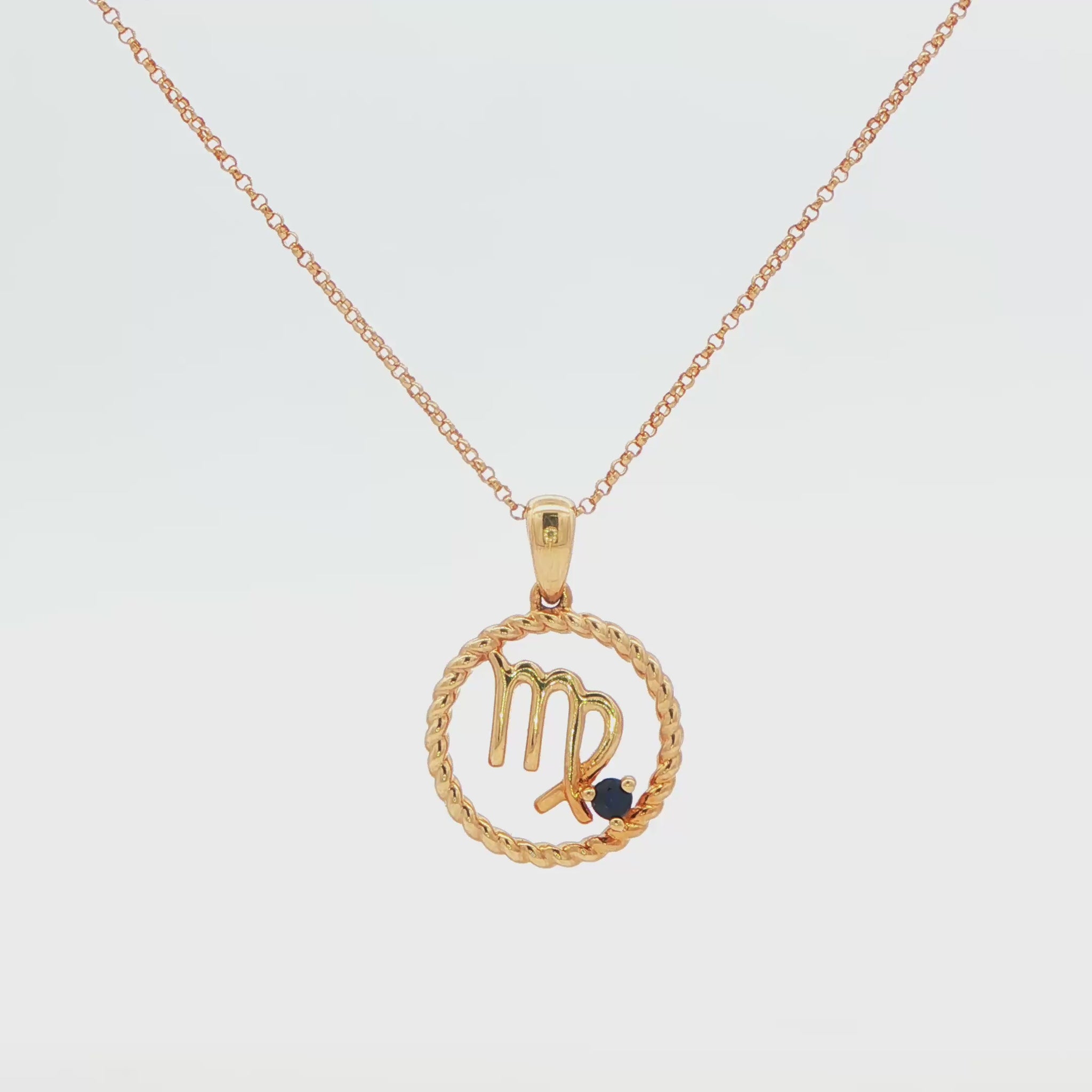 14K YG VIRGO & SAPH PEND .05 GTW