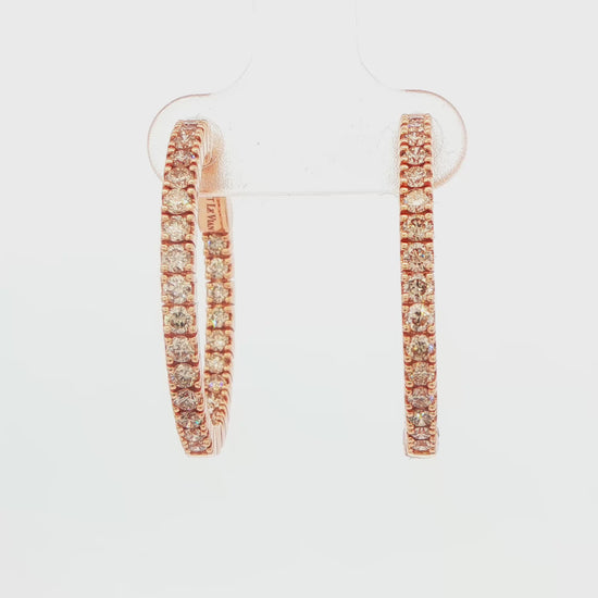 Diamond Inside-Out Hoop Earrings