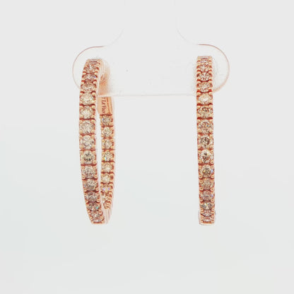 Diamond Inside-Out Hoop Earrings