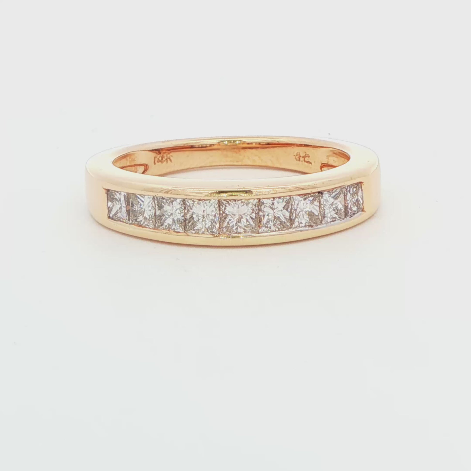 Channel Set Diamond Wedding Band