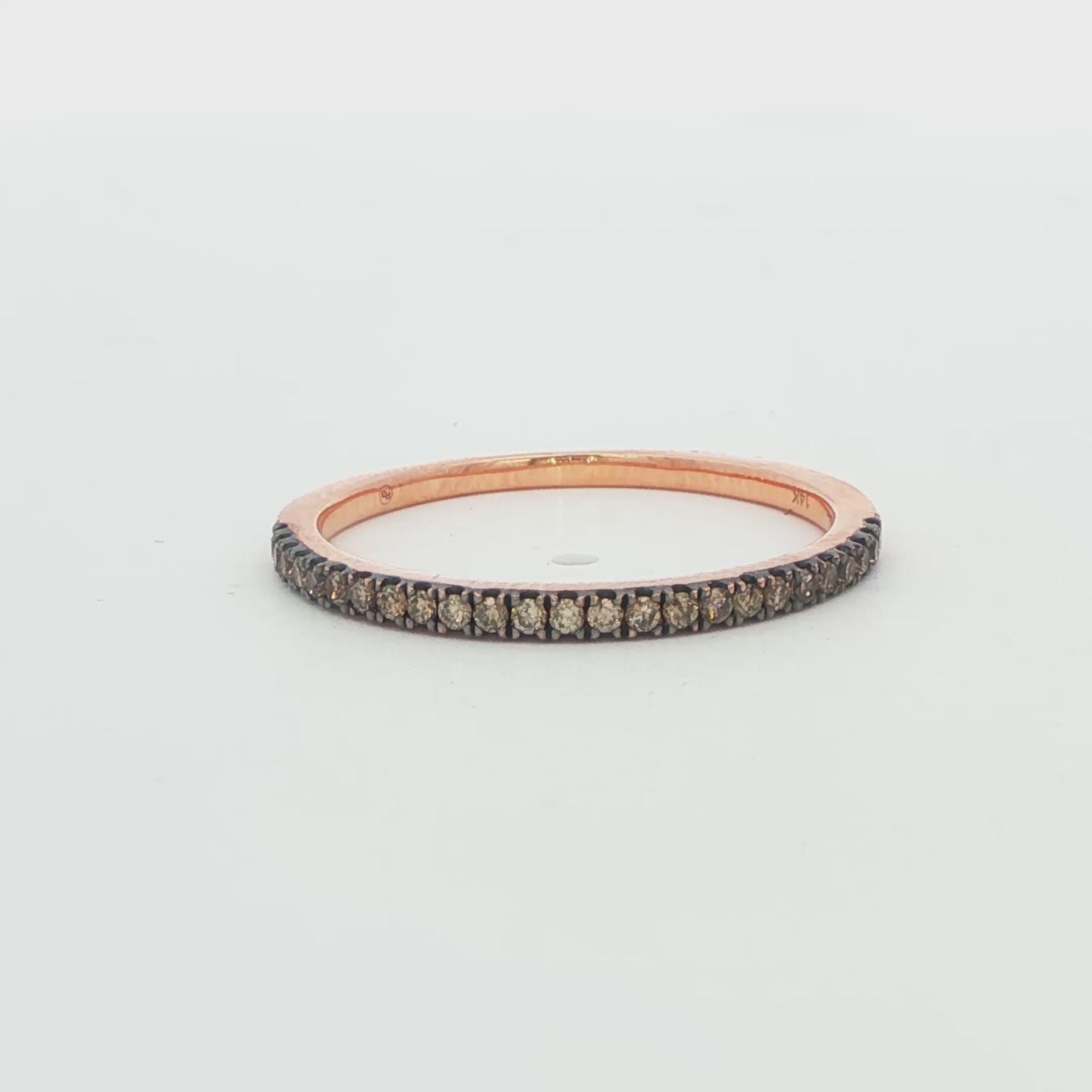 Chocolate Diamond Wedding Band