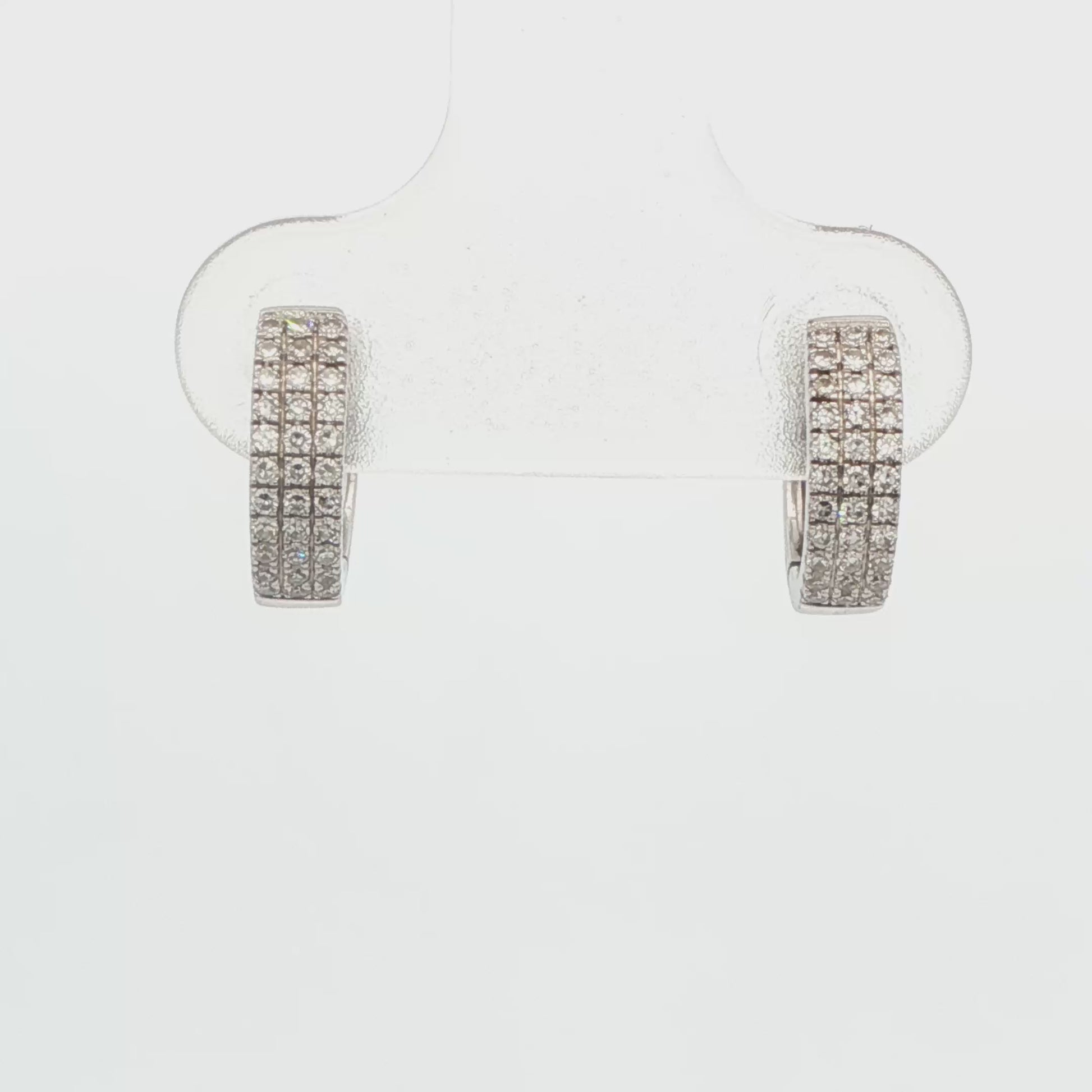 Diamond Huggie Hoop Earrings