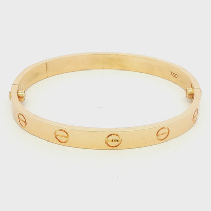 Estate Cartier-Style 18K Yellow Gold Bracelet