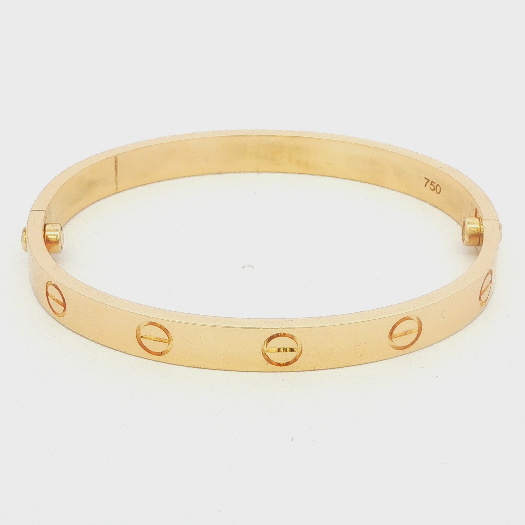 Estate Cartier-Style 18K Yellow Gold Bracelet