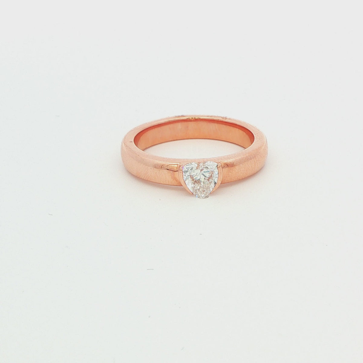 1/2 CT TW. Heart-Shaped Lab-Grown Diamond Fashion Ring