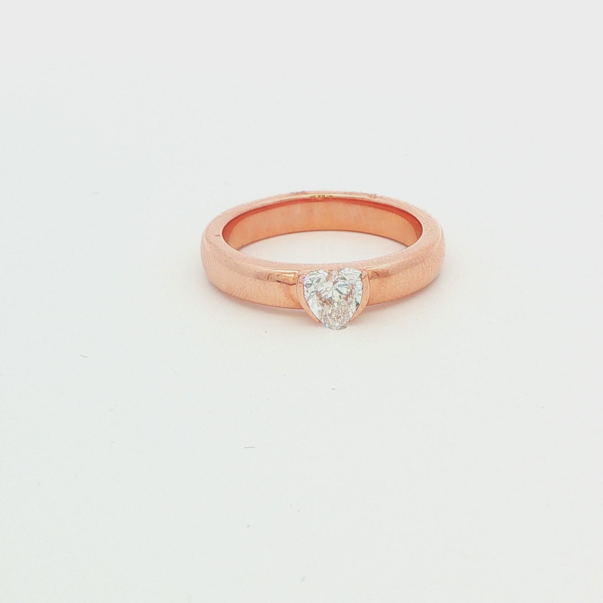 1/2 CT TW. Heart-Shaped Lab-Grown Diamond Fashion Ring