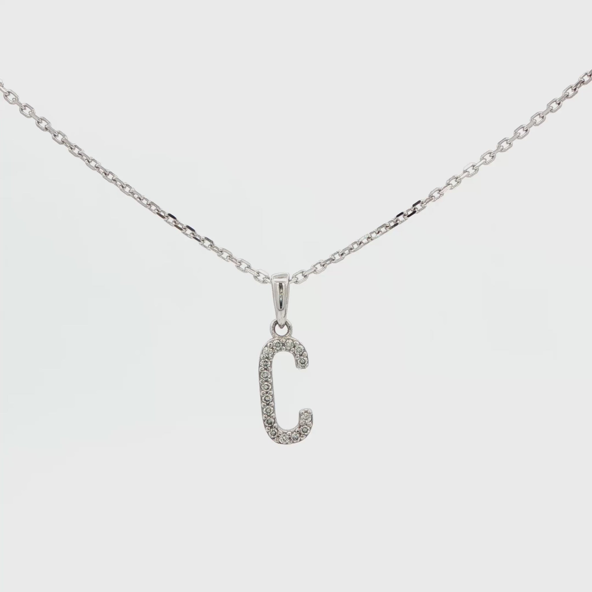 Diamond Initial C Necklace
