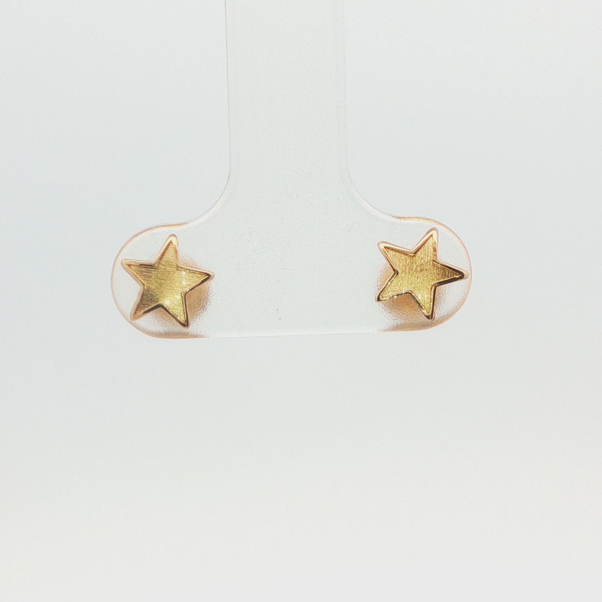 14K YG CHILD STAR EARRINGS WITH 'OUTLINE'