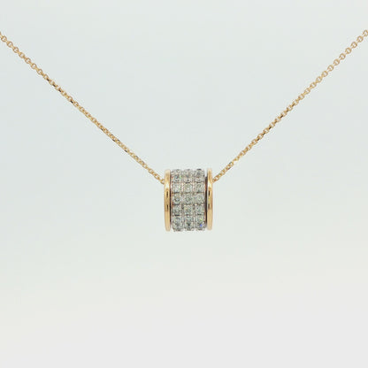 Two-Tone Diamond Rolling Pendant