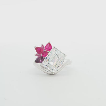 925 SS CZ EM AND MULTI-COLOR CZ TRAVEL ENG RING