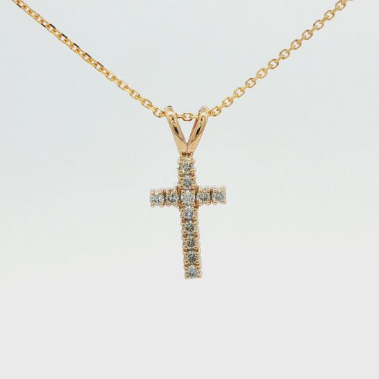 Lab-Grown Diamond Cross Pendant