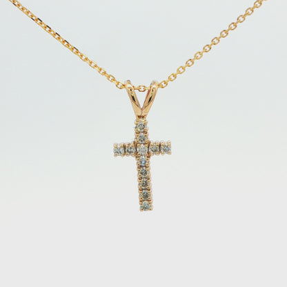 Lab-Grown Diamond Cross Pendant