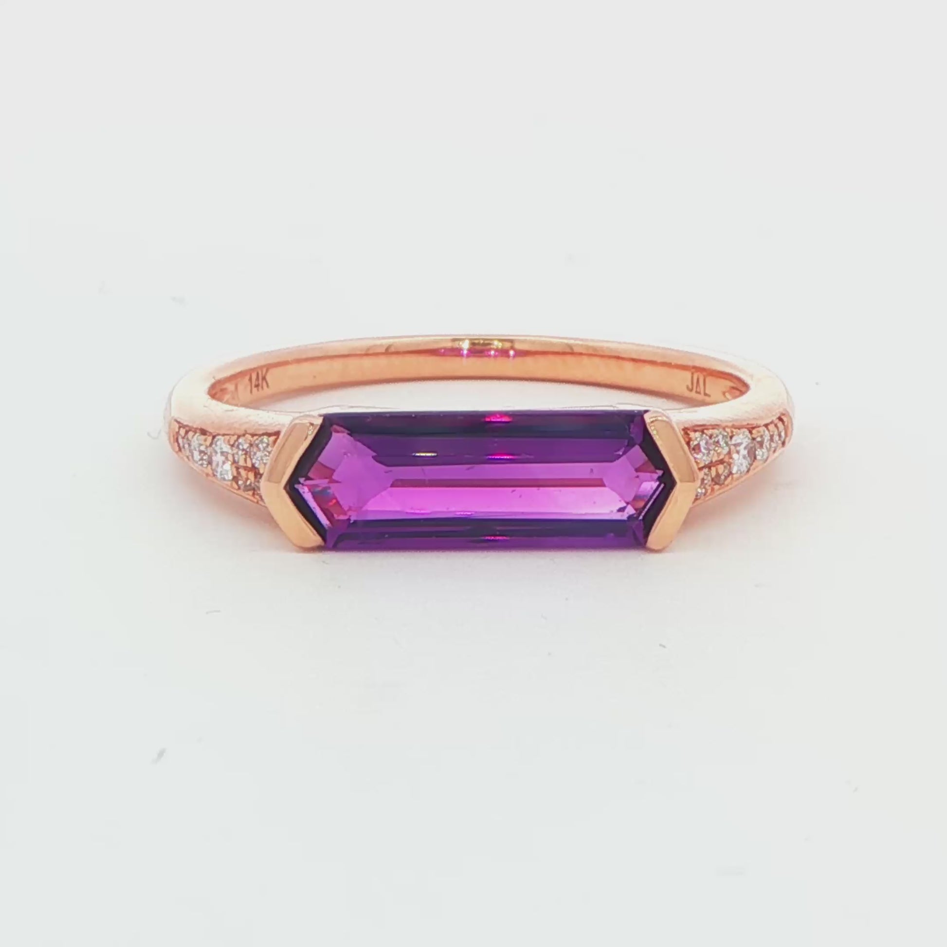 Amethyst Half-Halo Ring