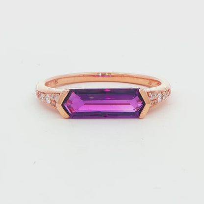 Amethyst Half-Halo Ring