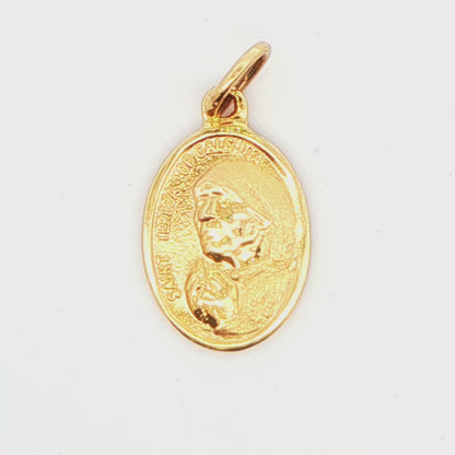 14K YG TERESA OF CALCUTTA CHARM, 4.9G