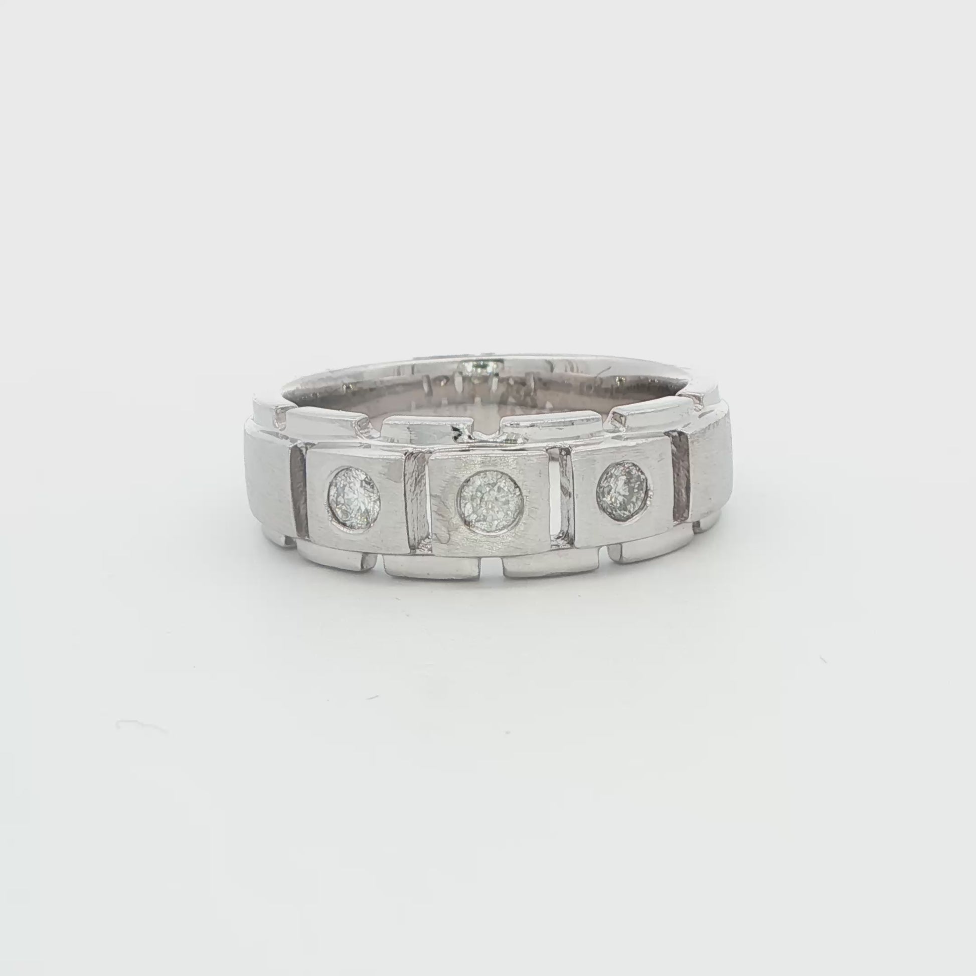 Men's Three-Stone Diamond Band