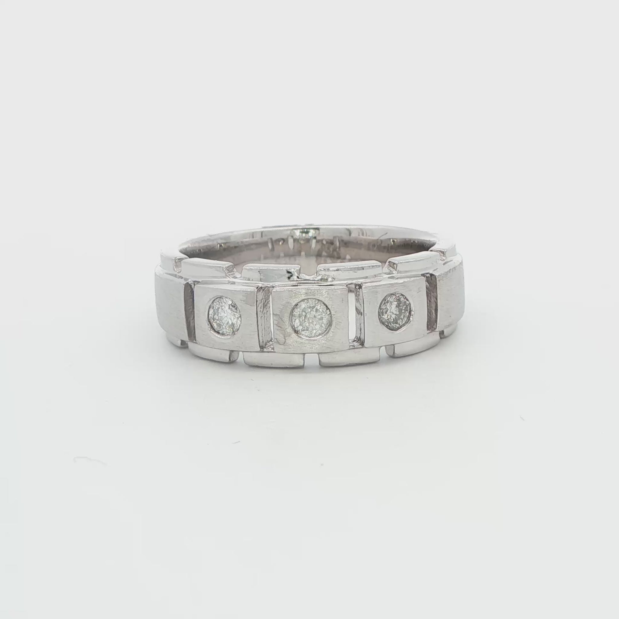 Men's Three-Stone Diamond Band