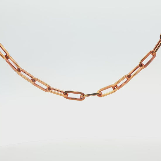 Rose Gold Paperclip Link Chain