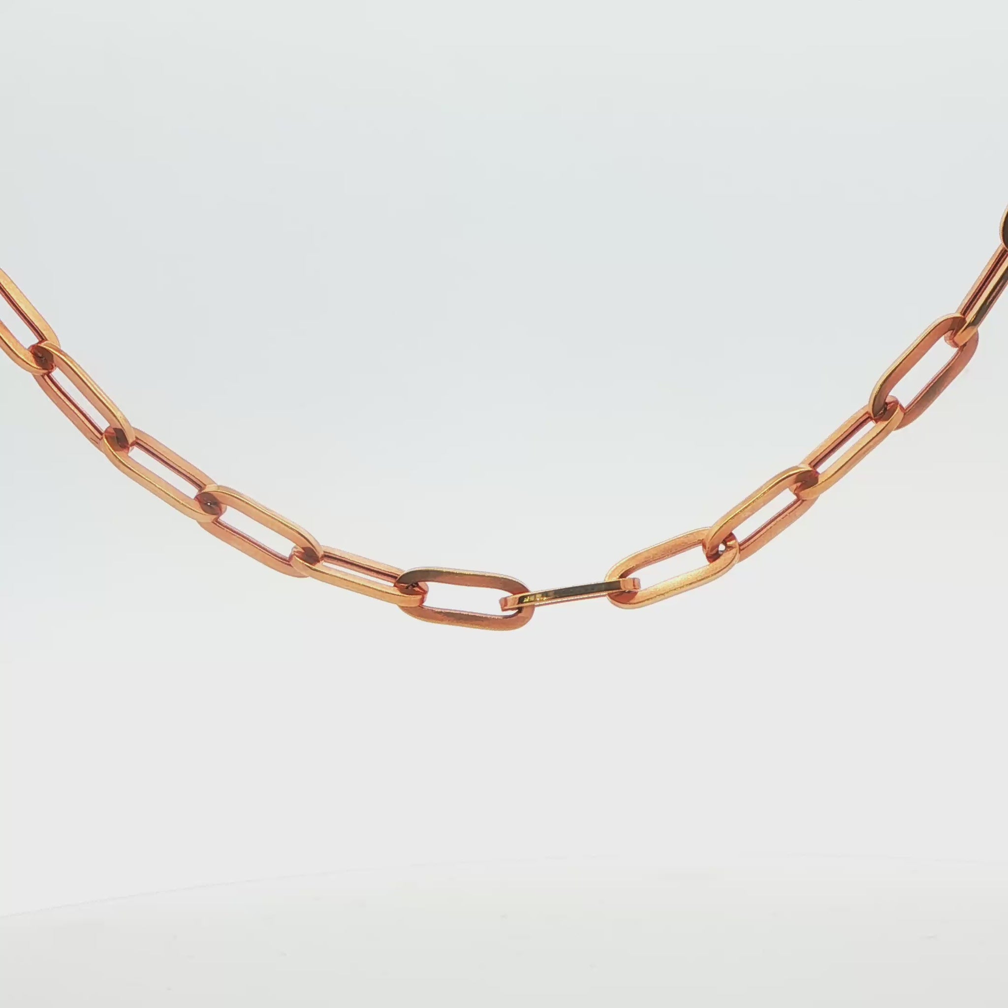 Rose Gold Paperclip Link Chain