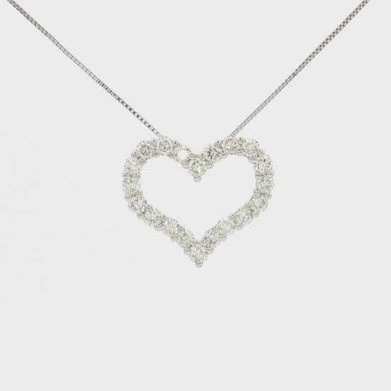 0.75 Cttw Diamond Heart Necklace