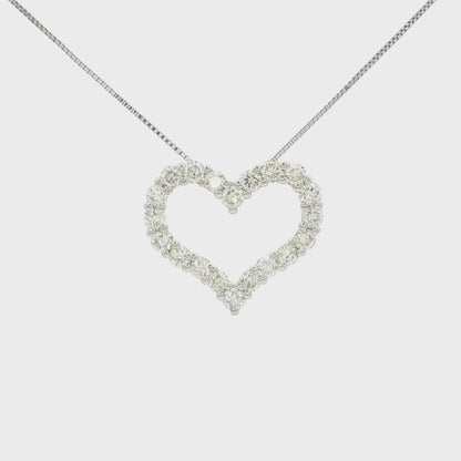 0.75 Cttw Diamond Heart Necklace