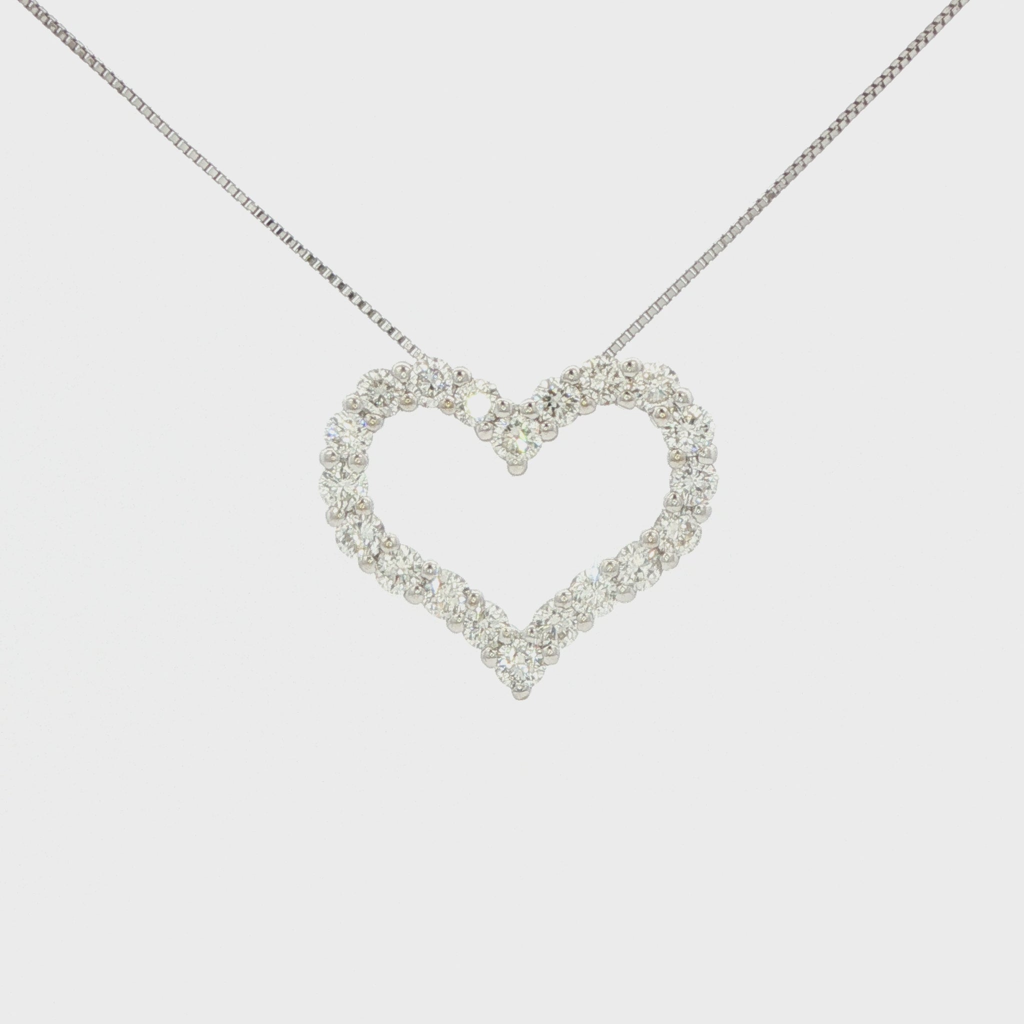 0.75 Cttw Diamond Heart Necklace