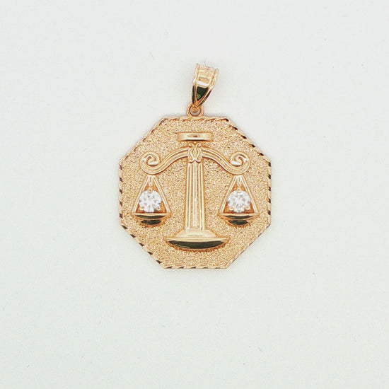 Yellow Gold Diamond Scale Pendant