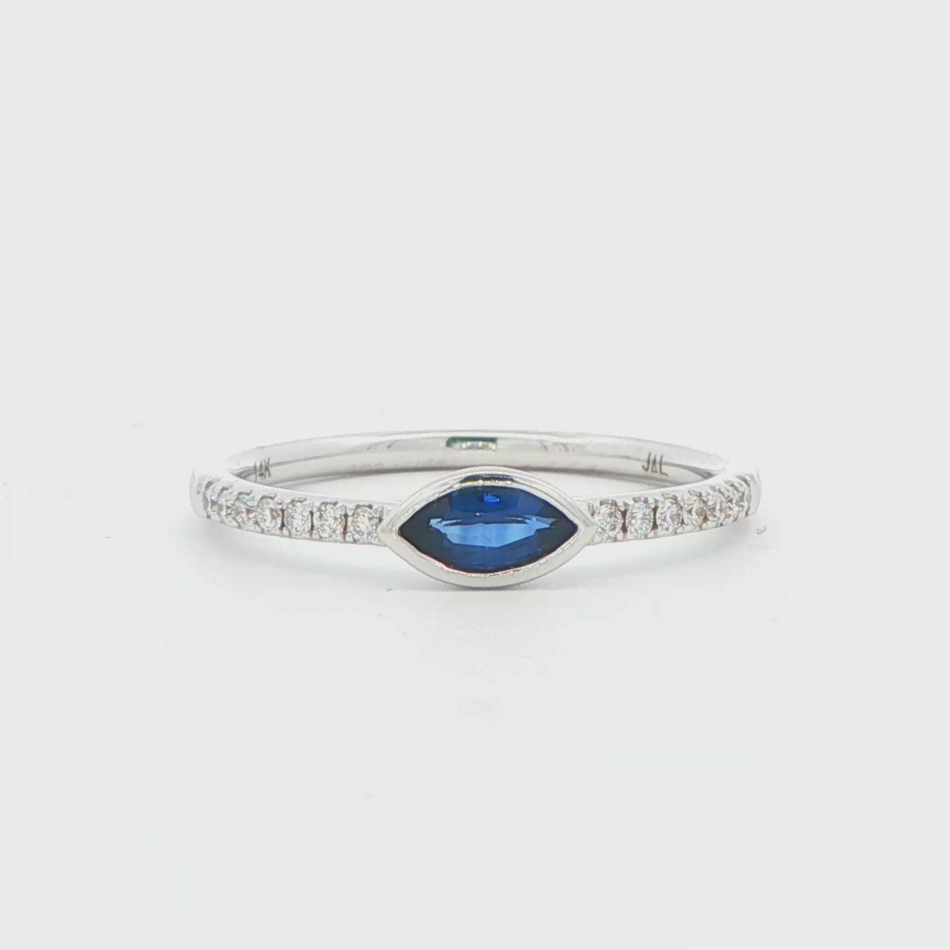 Marquise Sapphire Diamond Ring