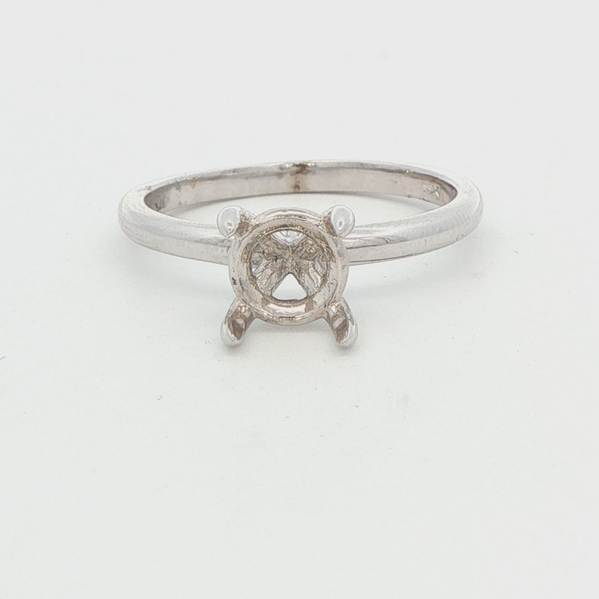 14K WG SEMI MOUNT RING NO STONES